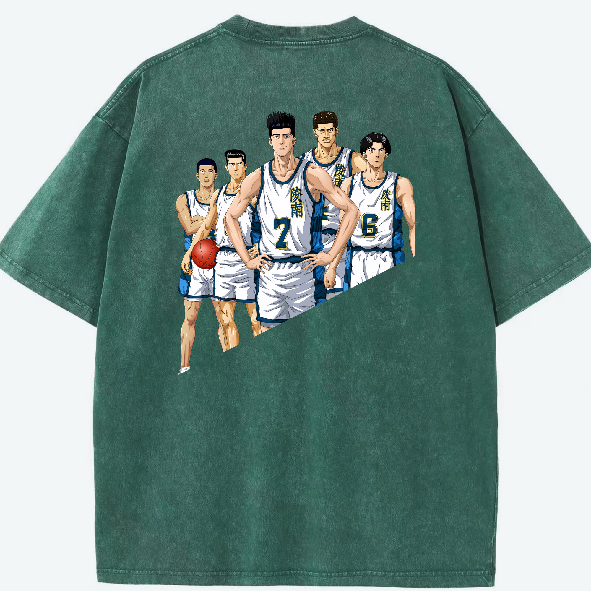 （画像用） SLAM DUNK／スラムダンク 綿100% ヴィンテージ風 半袖Tシャツ（背面プリント）